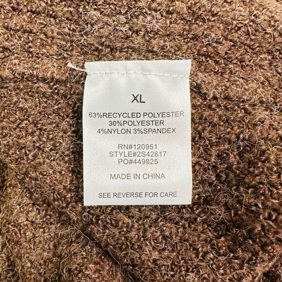 Pink Rose Open Front Striped Cardigan - Size XL - Picture 6 of 6